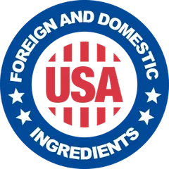 Foreign and domestic ingredients badge